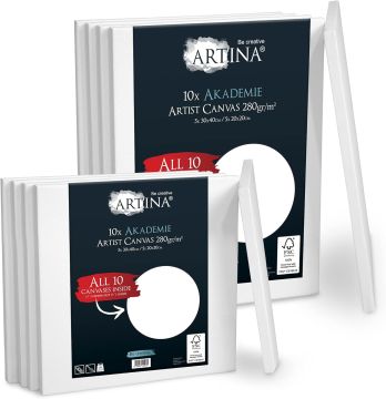 Σετ καμβά ζωγραφικής 5 τεμ.30x40εκ. 5 τεμ.20x20εκ.
