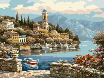 Ζωγραφική με αριθμούς - Λιμάνι, 30x40cm