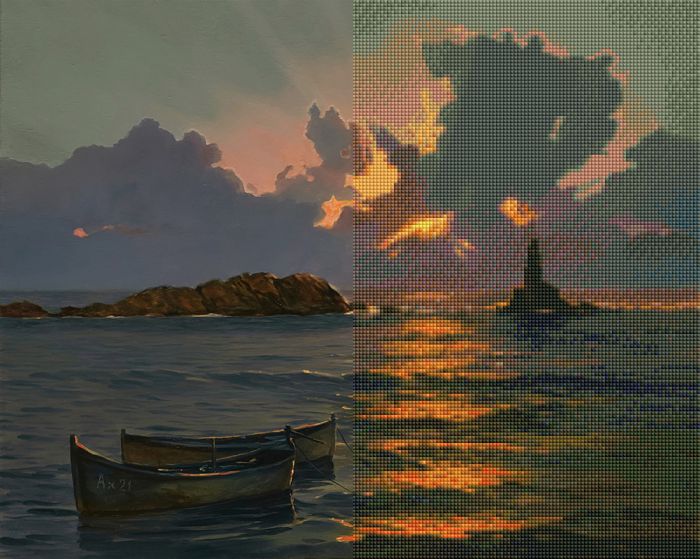 Διαμαντένια ταπετσαρία - Sunrise, 40x50cm