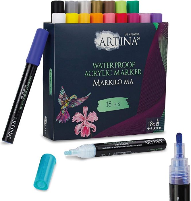 Σετ 18 τεμ. ακρυλικά Marker Artina Markilo Ma
