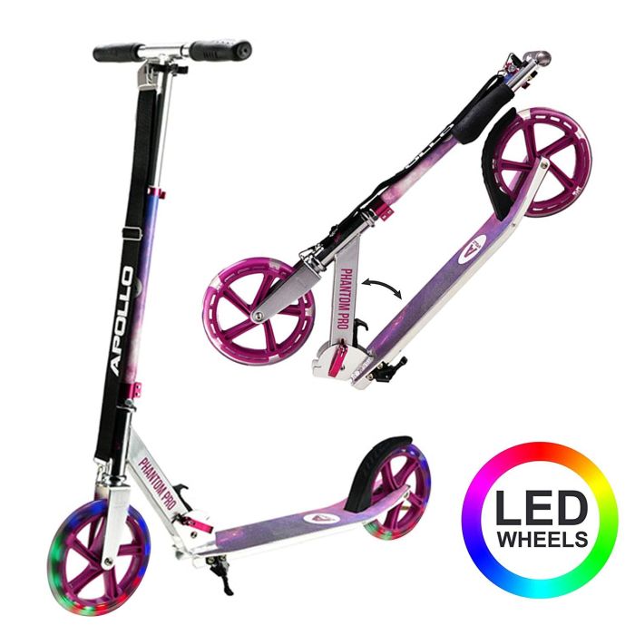 XXL Σκούτερ "Phantom Pro LED" Apollo Ροζ