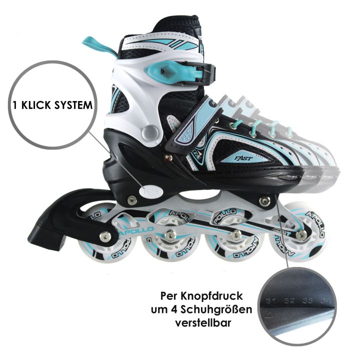 Πατίνια INLINE "Super Blades X Pro" Apollo M - Τυρκουάζ