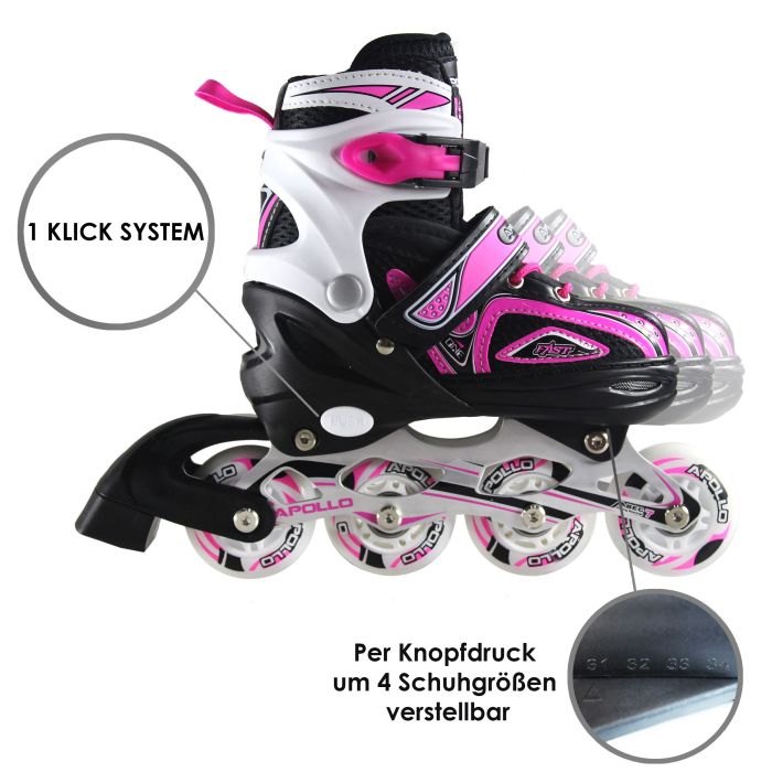 Πατίνια INLINE "Super Blades X Pro" Apollo L - Ροζ