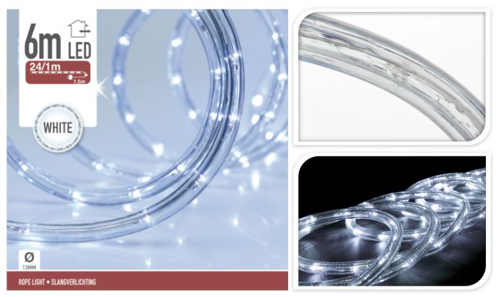 Φωτισμένο LED σωλήνα λευκό χρώμα 6m