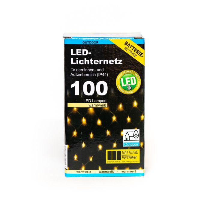 Φωτιζόμενο δίχτυ με 100 τμχ. Φώτα LED και χρονόμετρο, 1,5 x 1,5 m