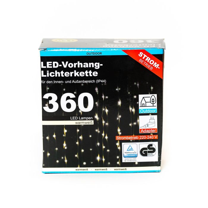 Χριστουγεννιάτικα φωτιστικά κουρτίνας, 360 LED