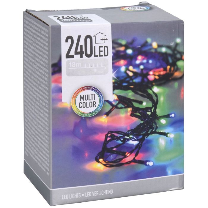 Χριστουγεννιάτικα φωτάκια LED, πολύχρωμα, 240 LED, 18μ