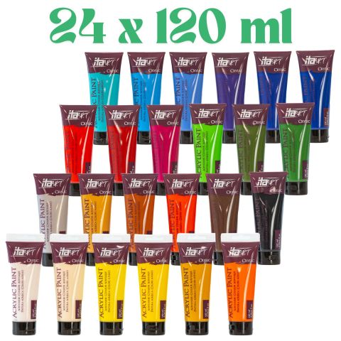 ARTINA CRYLIC SET ΑΚΡΥΛΙΚΑ ΧΡΩΜΑΤΑ 24 ΧΡΩΜΑΤΑ X 120ML.